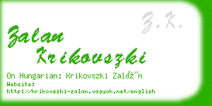 zalan krikovszki business card